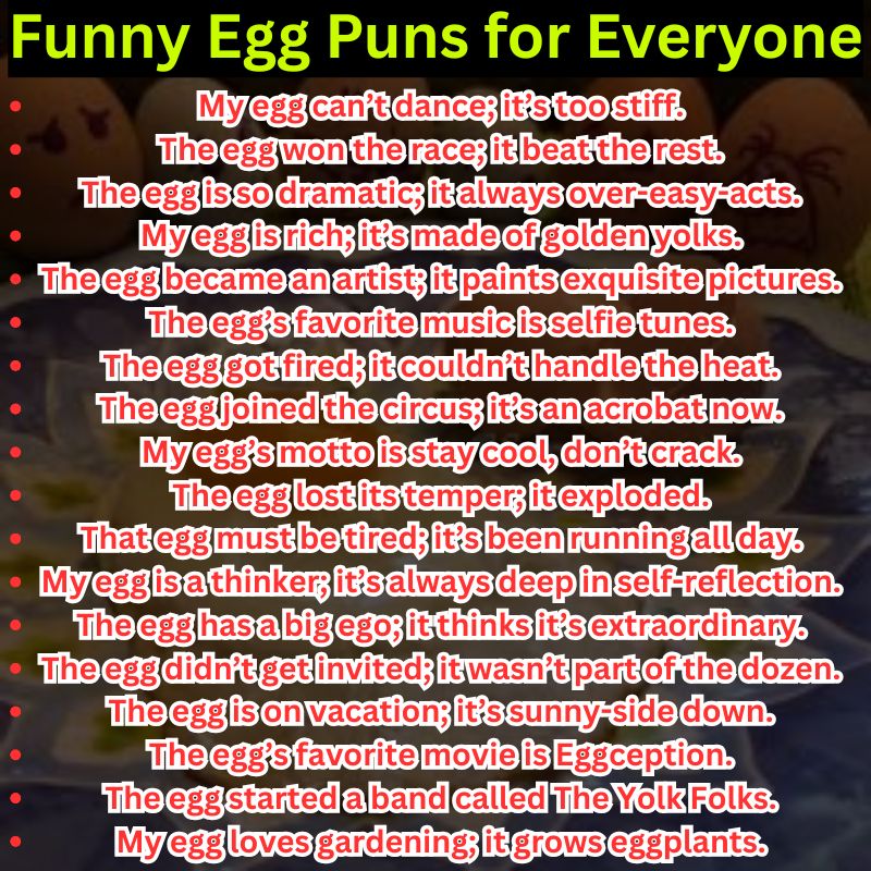 Funny Egg Puns for Everyone