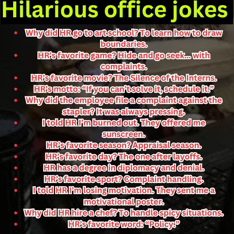 Hilarious office jokes that HR will approve