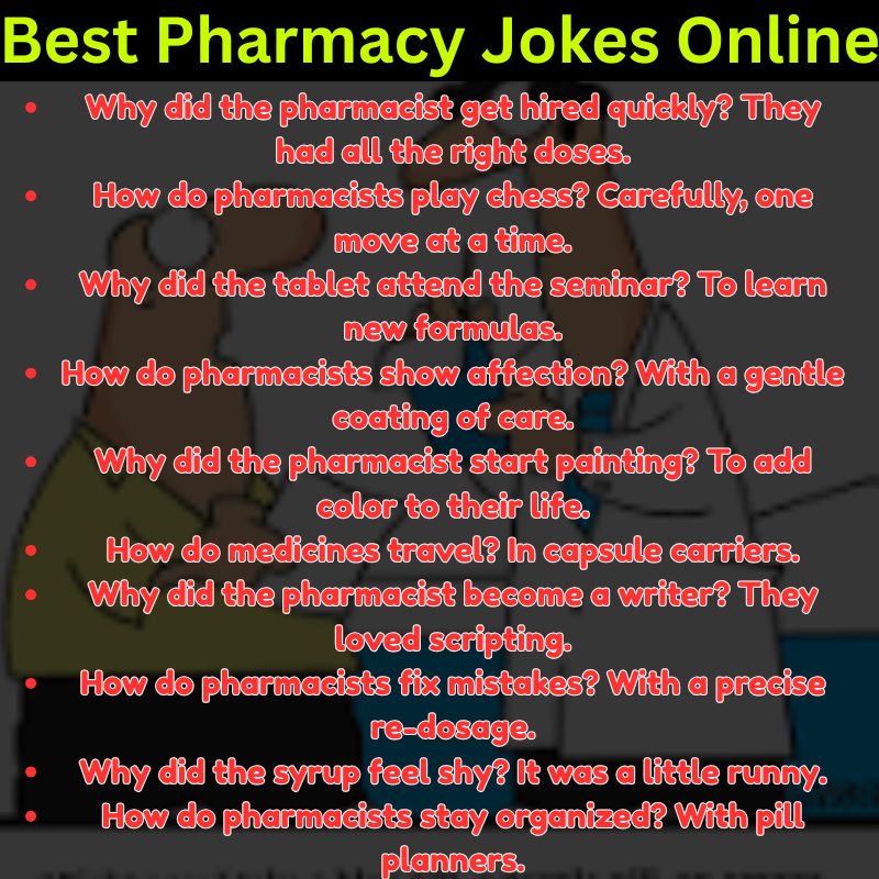 Best Pharmacy Jokes Online