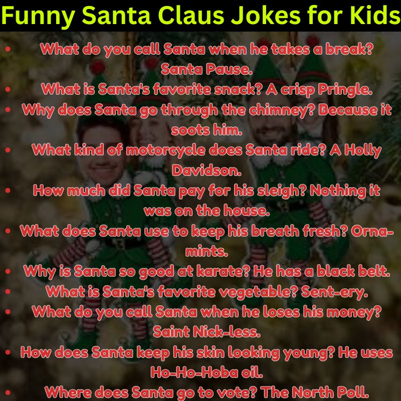 Funny Santa Claus Jokes for Kids