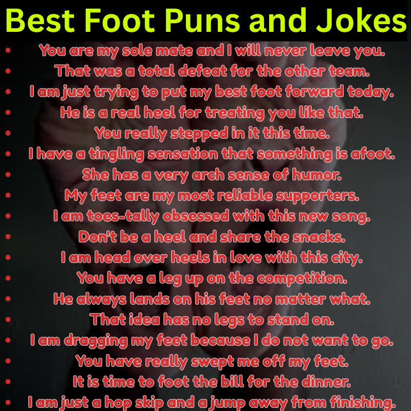 Best Foot Puns and Jokes