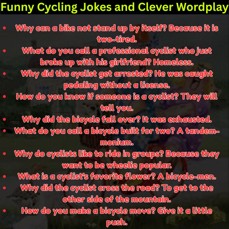 Funny Cycling Jokes and Clever Wordplay
