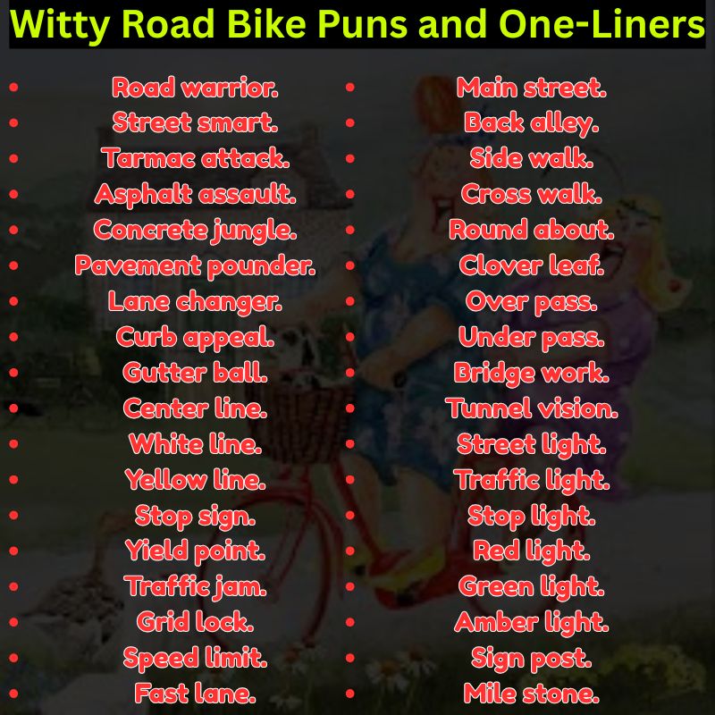 Witty Road Bike Puns and One-Liners