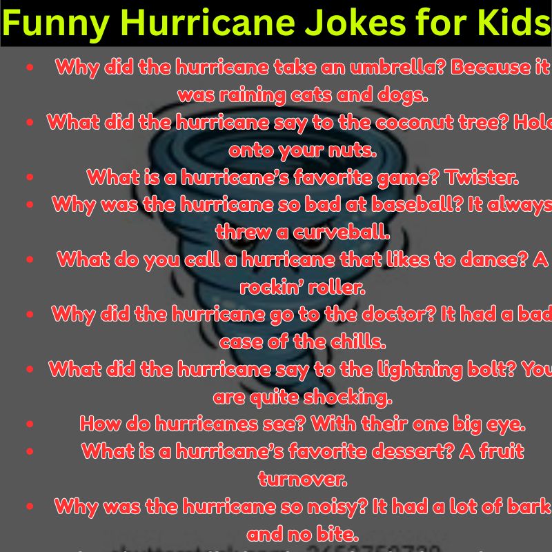 Funny Hurricane Jokes for Kids