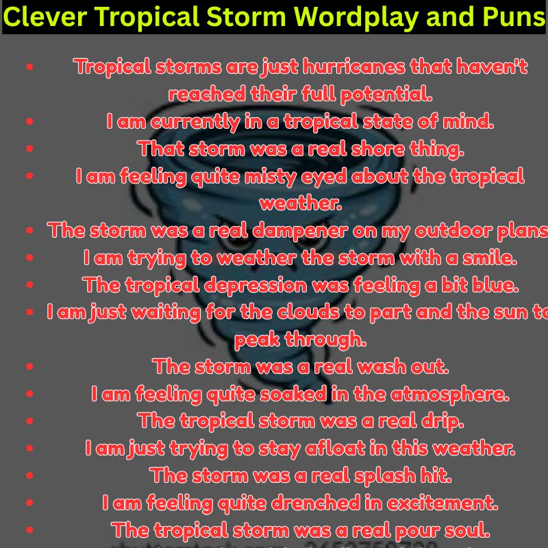 Clever Tropical Storm Wordplay and Puns
