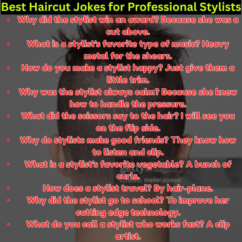 Best Haircut Jokes for Professional Stylists