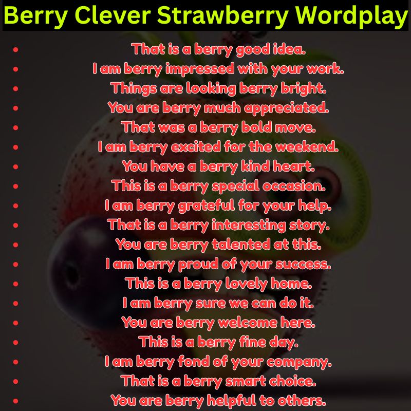 Berry Clever Strawberry Wordplay