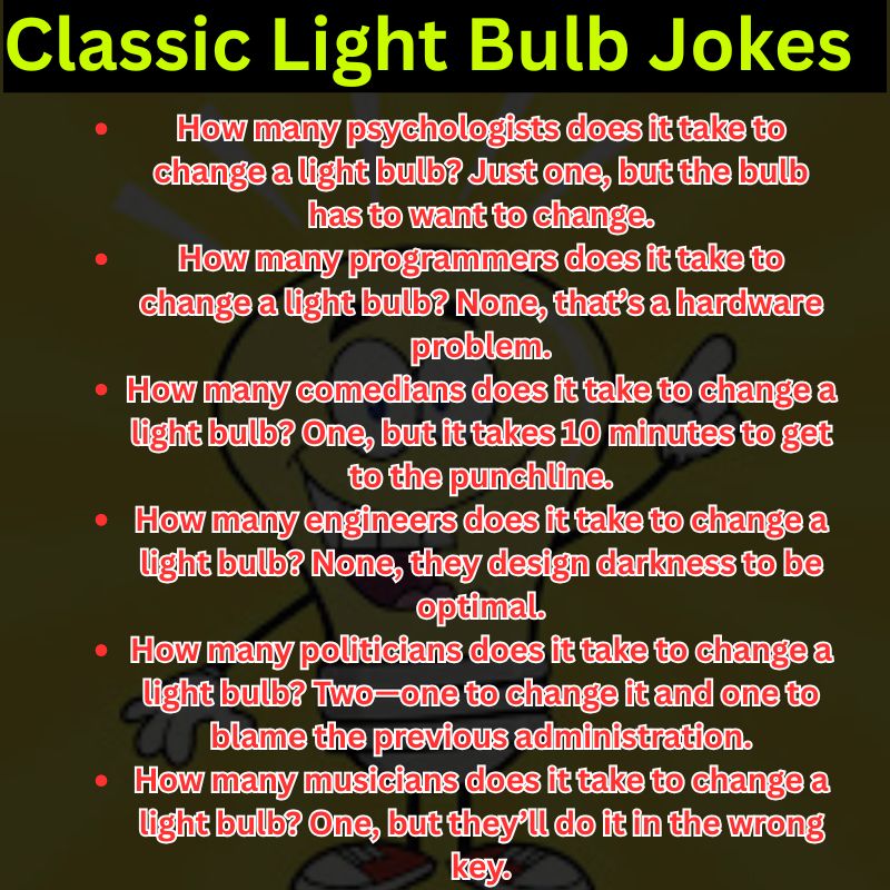Classic Light Bulb Jokes You Need to Hear