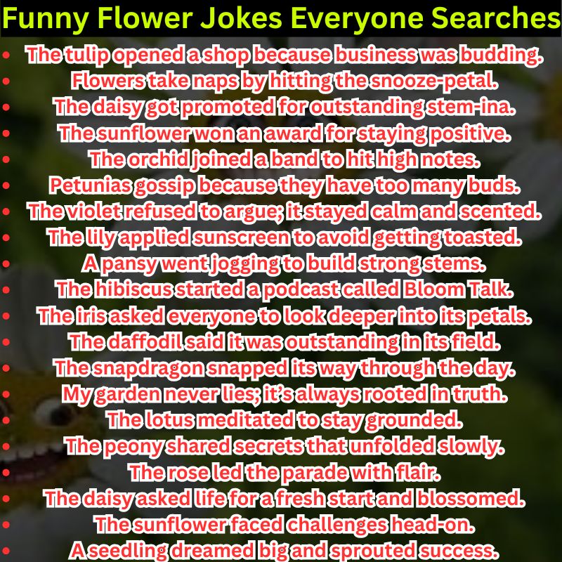 Funny Flower Jokes Everyone Searches