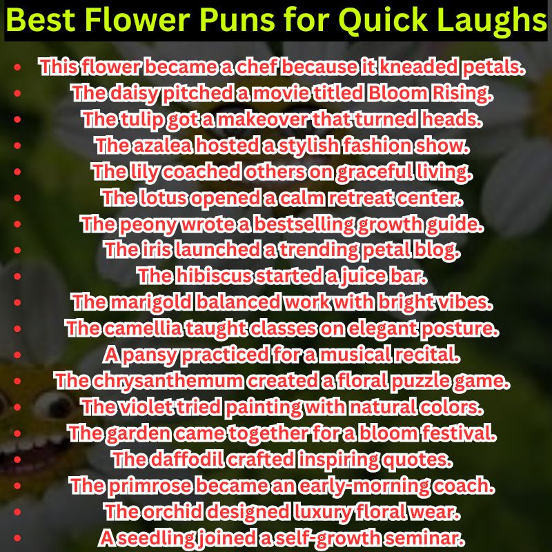 Best Flower Puns for Quick Laughs