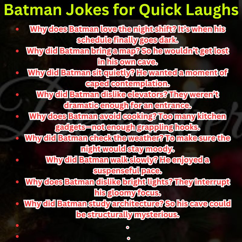 Batman Jokes for Quick Laughs