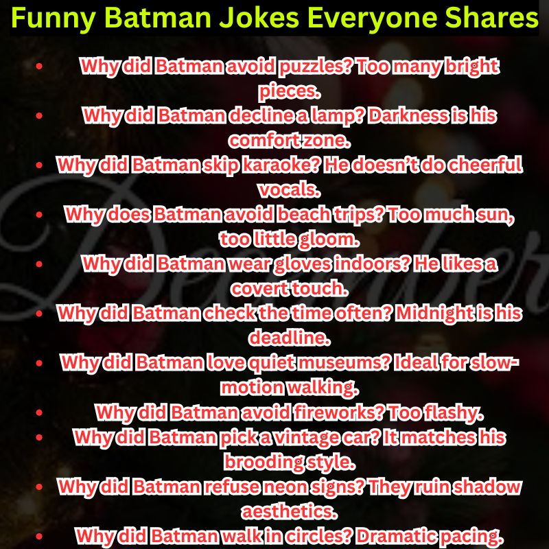 Funny Batman Jokes Everyone Shares