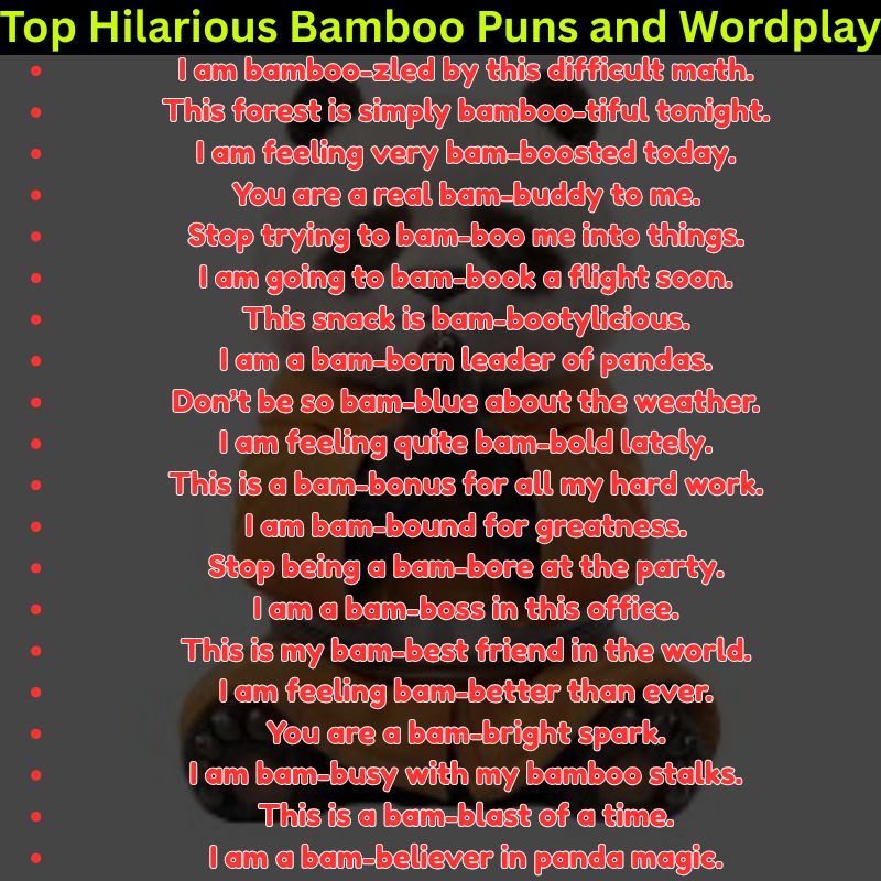 Top Hilarious Bamboo Puns and Wordplay