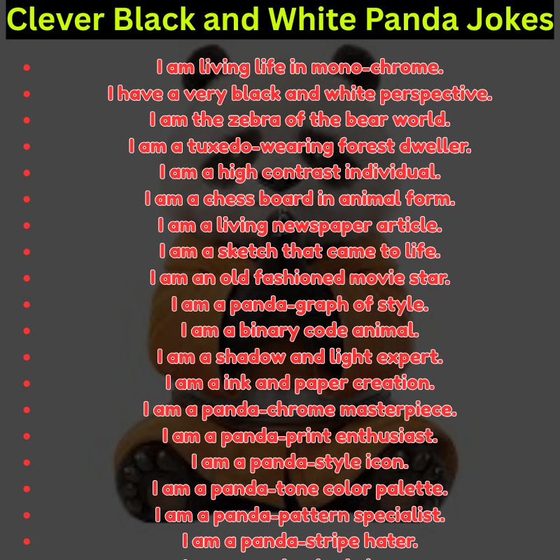 Clever Black and White Panda Jokes