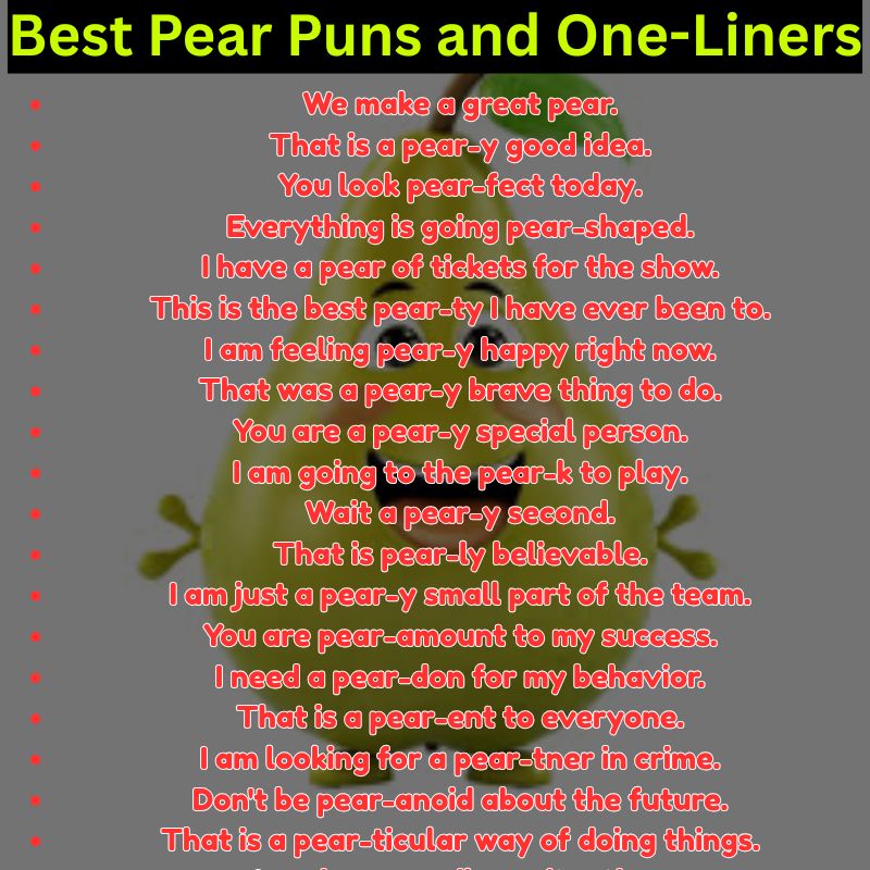 Best Pear Puns and One-Liners