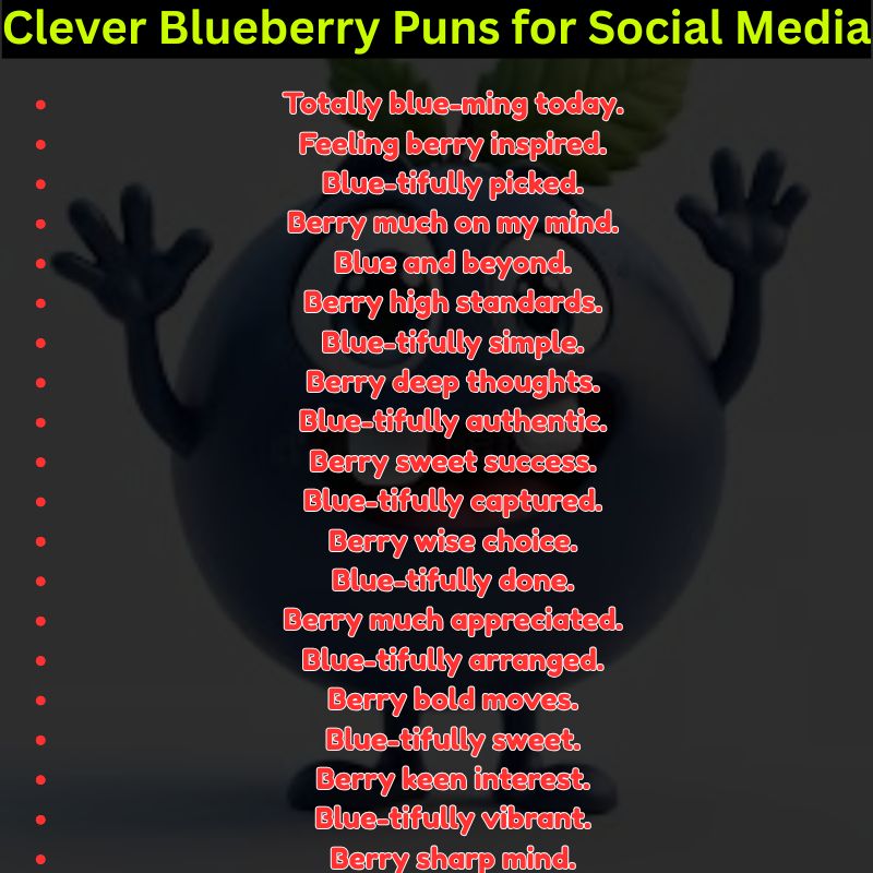 Clever Blueberry Puns for Social Media