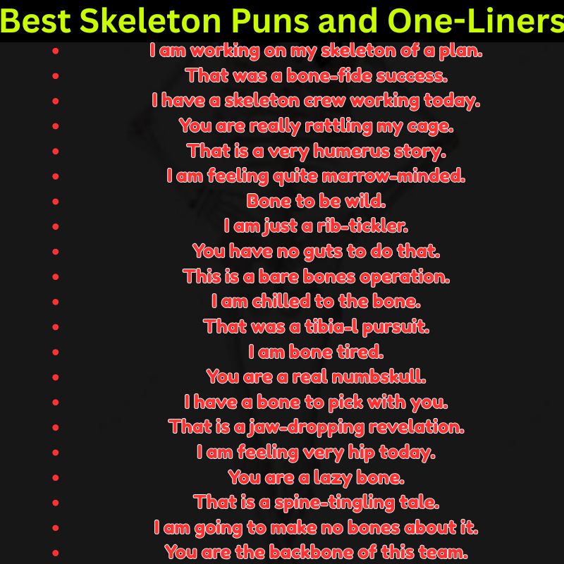 Best Skeleton Puns and One-Liners