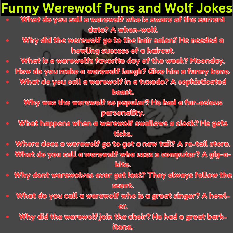 Funny Werewolf Puns and Wolf Jokes