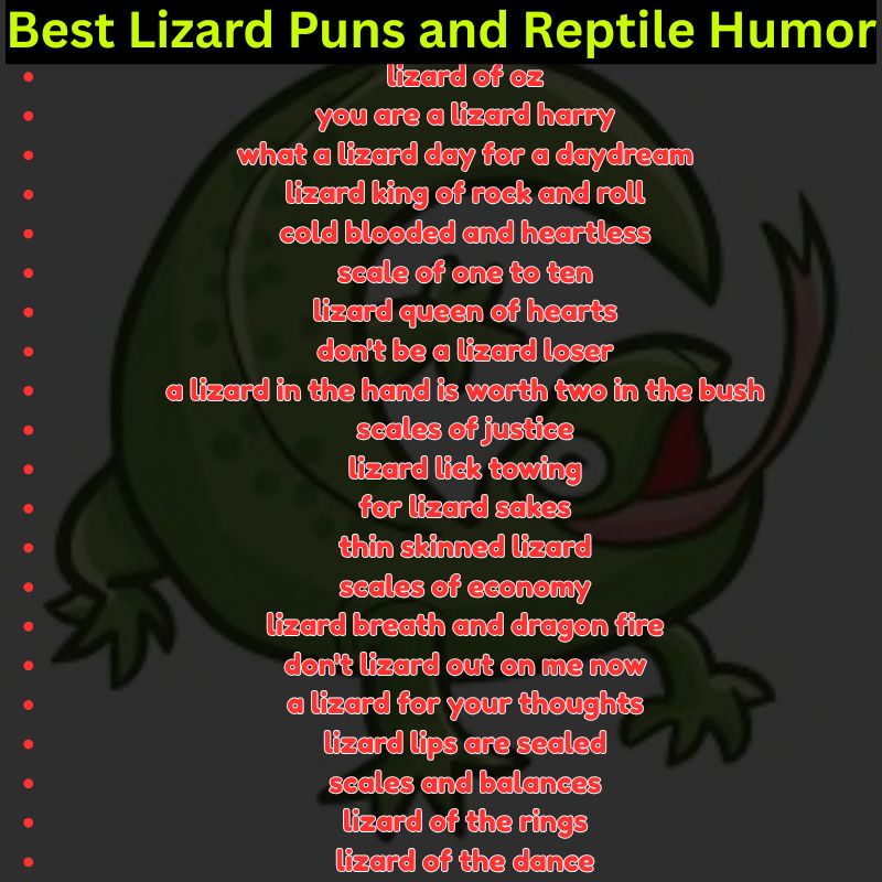 Best Lizard Puns and Reptile Humor
