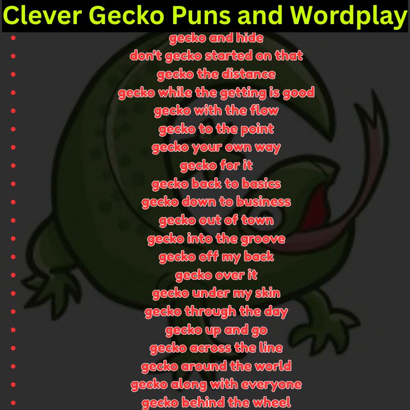 Clever Gecko Puns and Wordplay