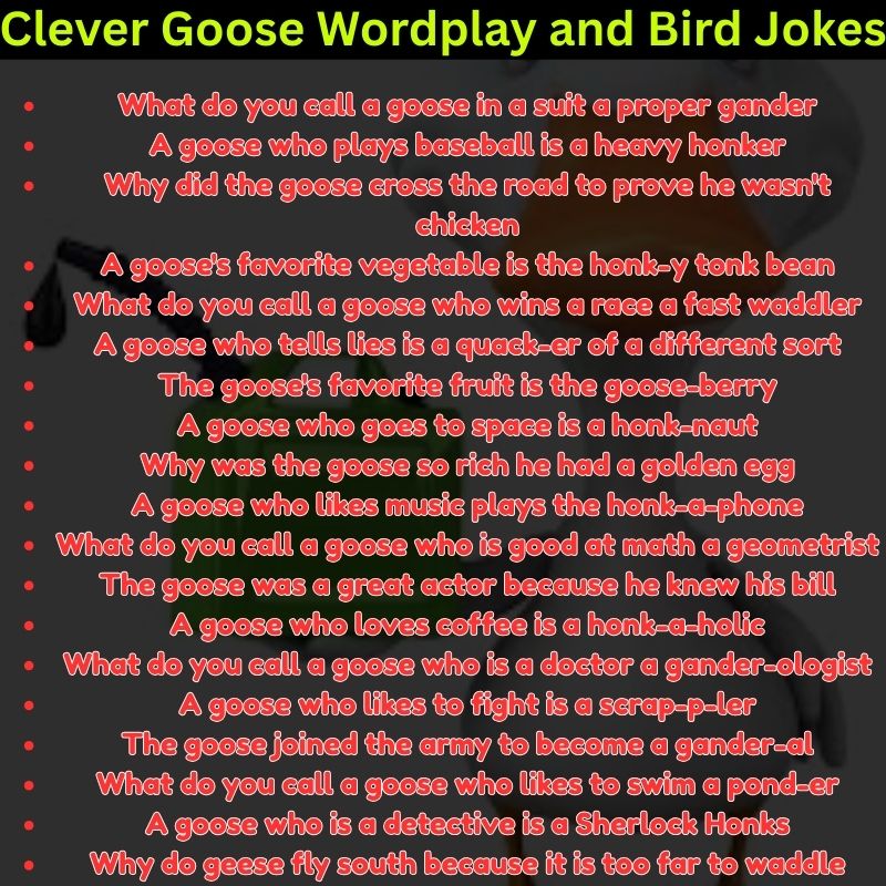 Clever Goose Wordplay and Bird Jokes