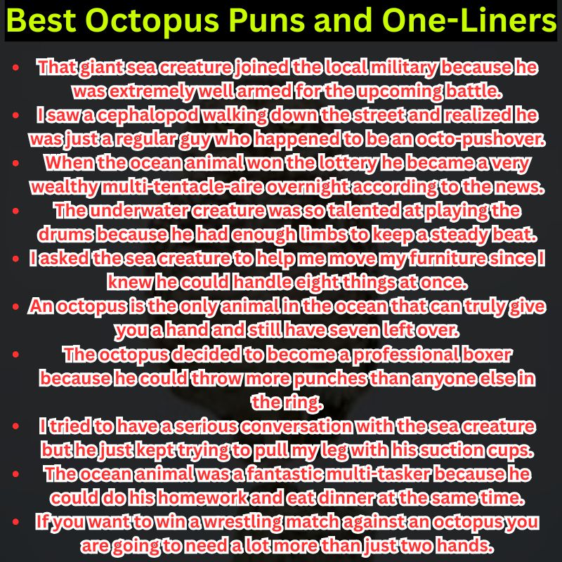 Best Octopus Puns and One-Liners