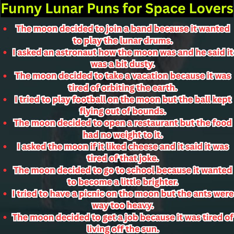 Funny Lunar Puns for Space Lovers