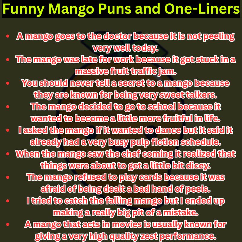 Funny Mango Puns and One-Liners