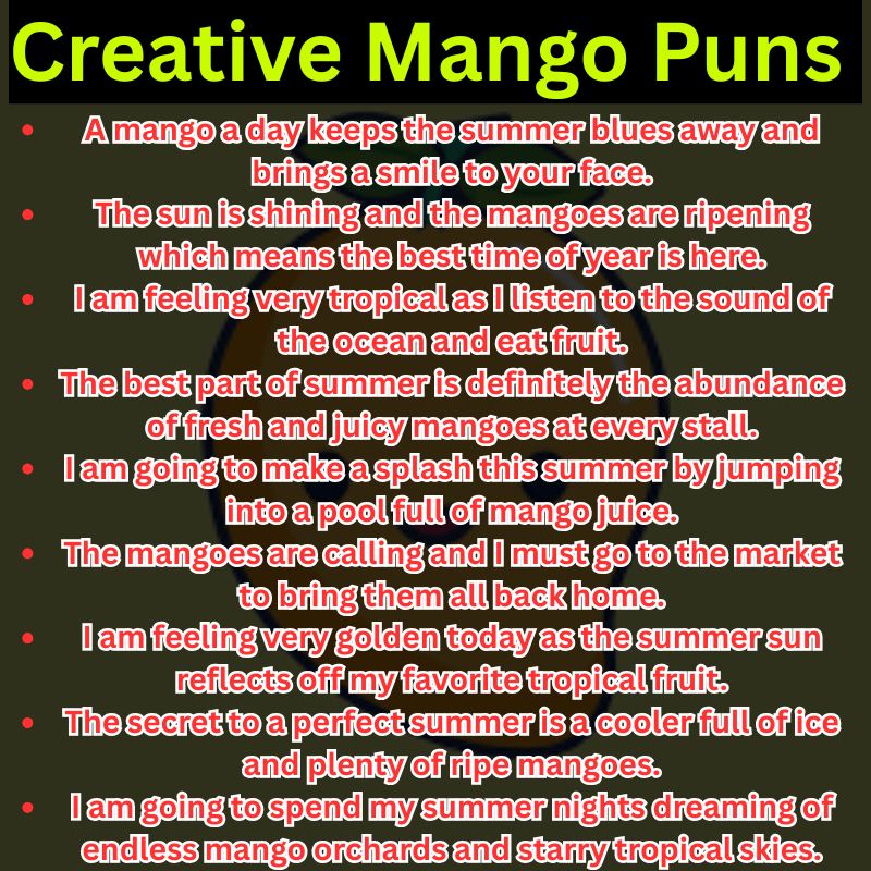 Creative Mango Puns for Summer Vibes