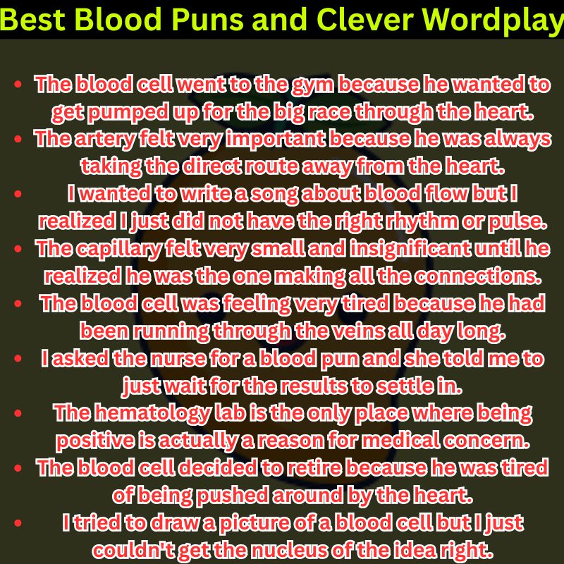 Best Blood Puns and Clever Wordplay