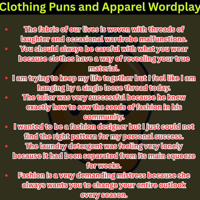 Top Clothing Puns and Apparel Wordplay