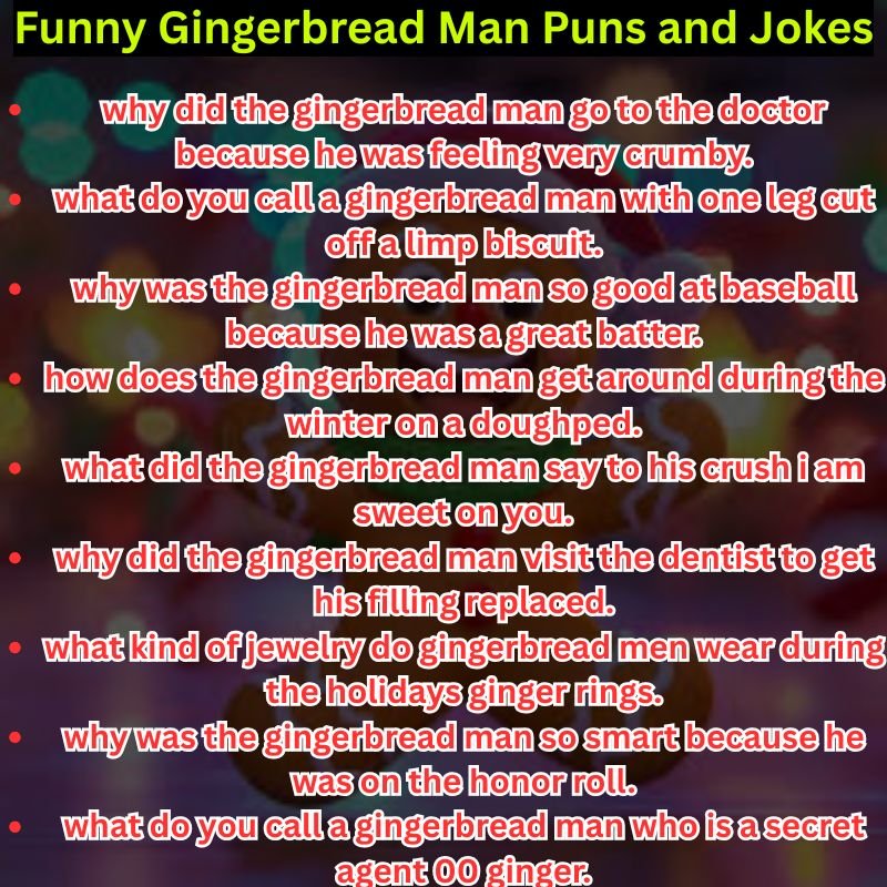 Funny Gingerbread Man Puns and Jokes