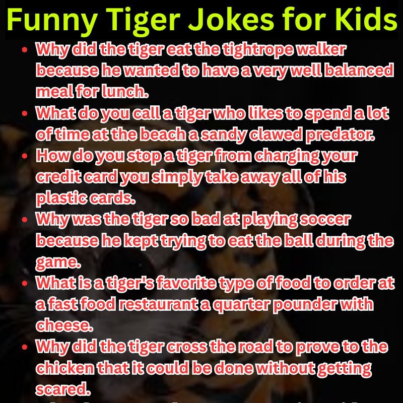 Funny Tiger Jokes for Kids