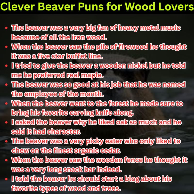 Clever Beaver Puns for Wood Lovers