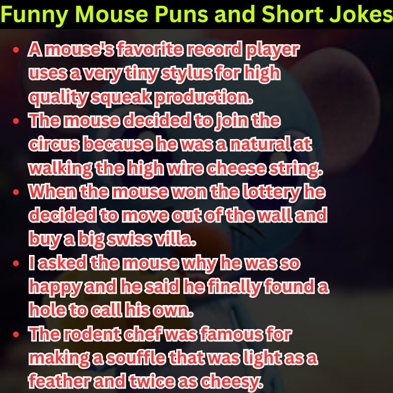 Funny Mouse Puns and Short Jokes