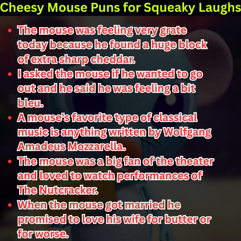 Cheesy Mouse Puns for Squeaky Laughs