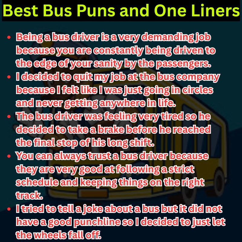 Best Bus Puns and One Liners
