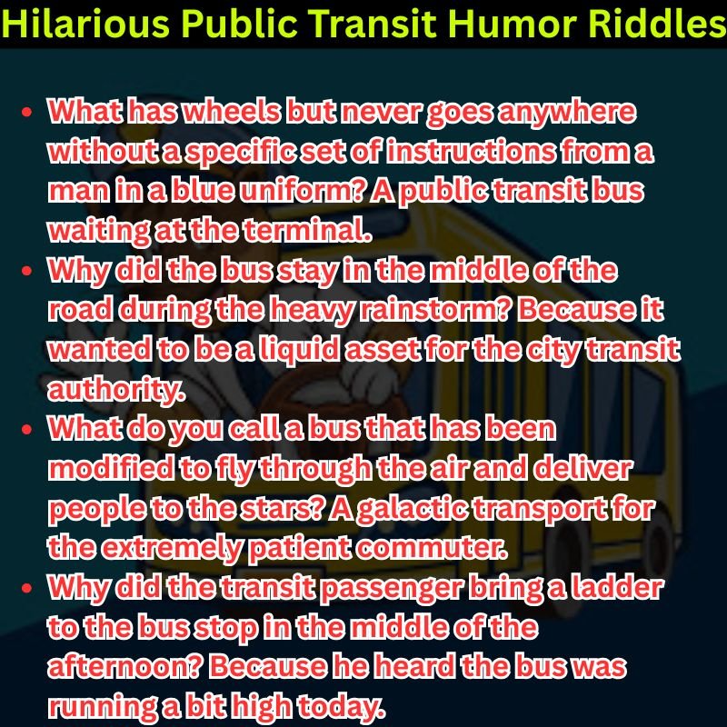 Hilarious Public Transit Humor Riddles