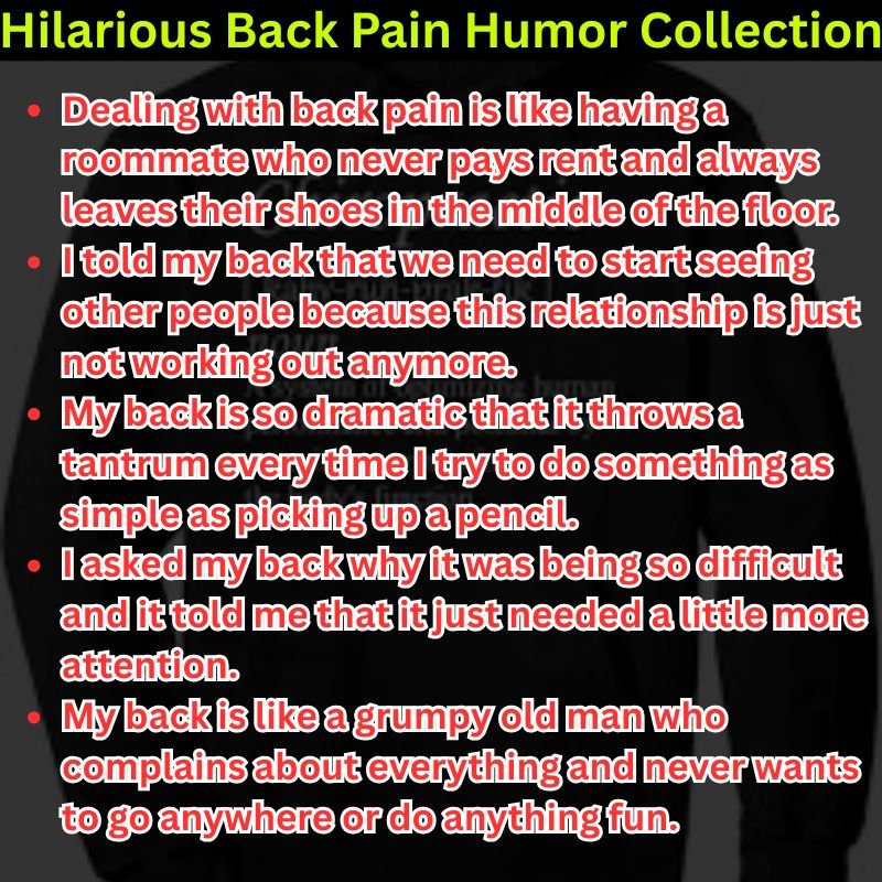 Hilarious Back Pain Humor Collection