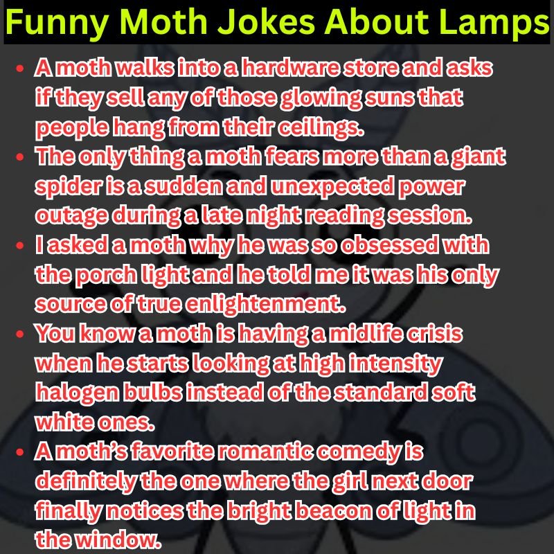 Funny Moth Jokes About Lamps