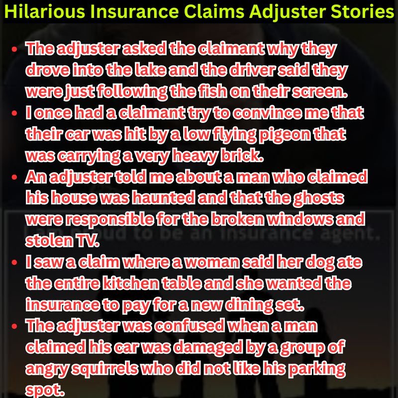 Hilarious Insurance Claims Adjuster Stories