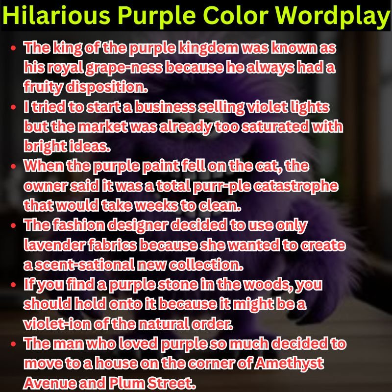 Hilarious Purple Color Wordplay