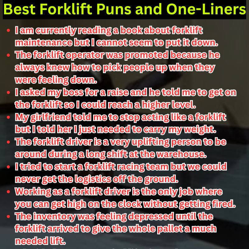 Best Forklift Puns and One-Liners