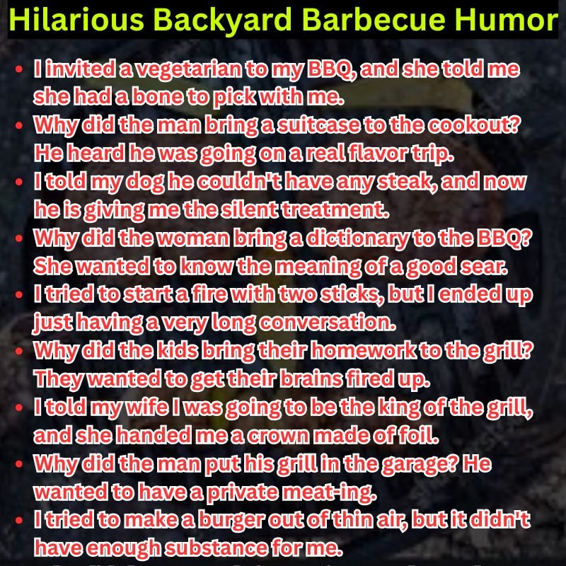 Hilarious Backyard Barbecue Humor