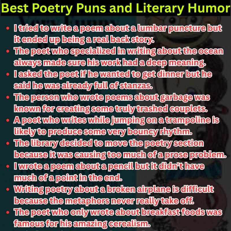 Best Poetry Puns and Literary Humor