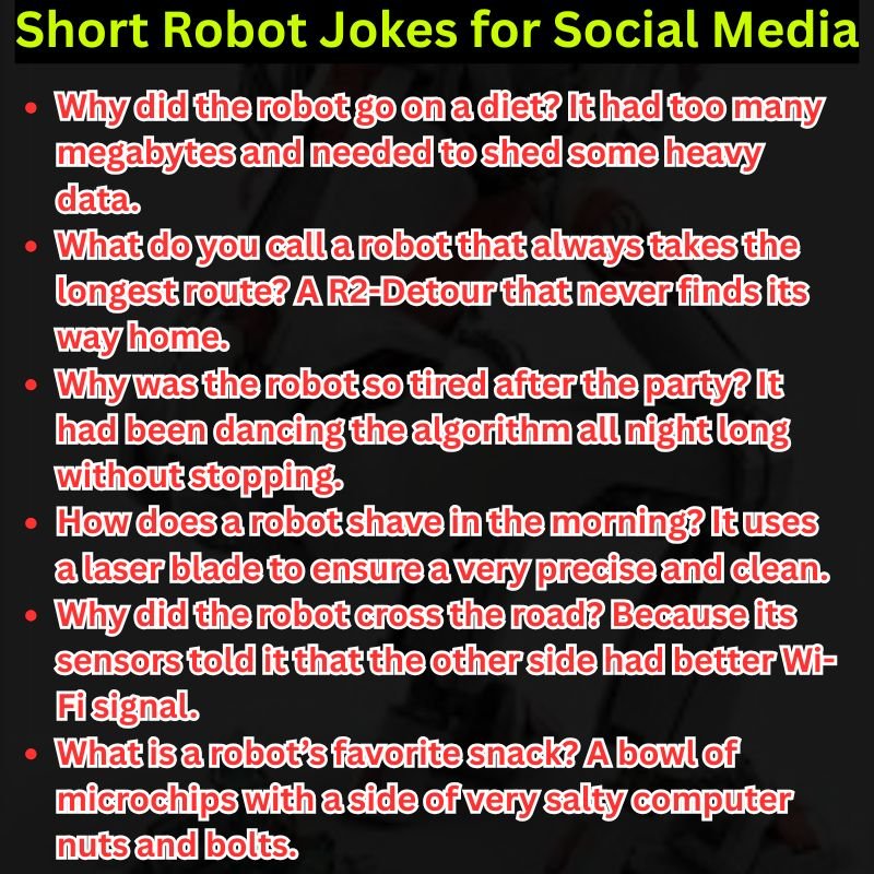 Short Robot Jokes for Social Media