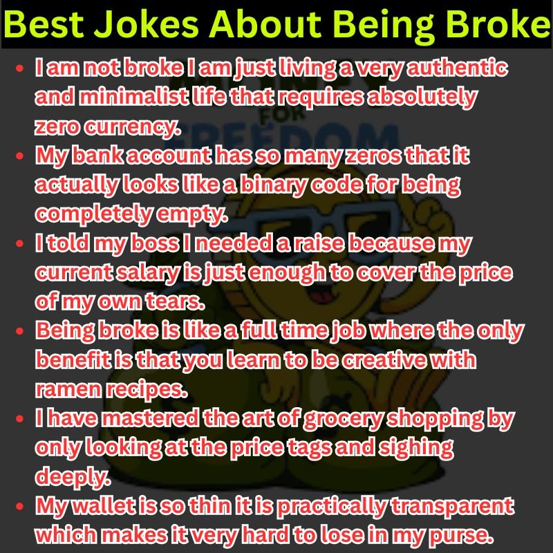 Best Jokes About Being Broke