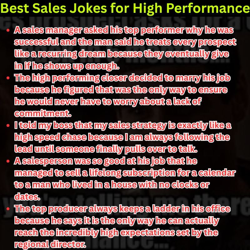 Best Sales Jokes for High Performance