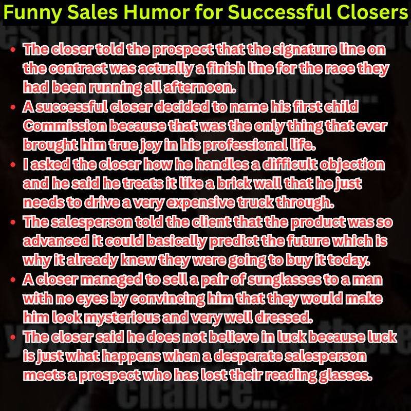 Funny Sales Humor for Successful Closers