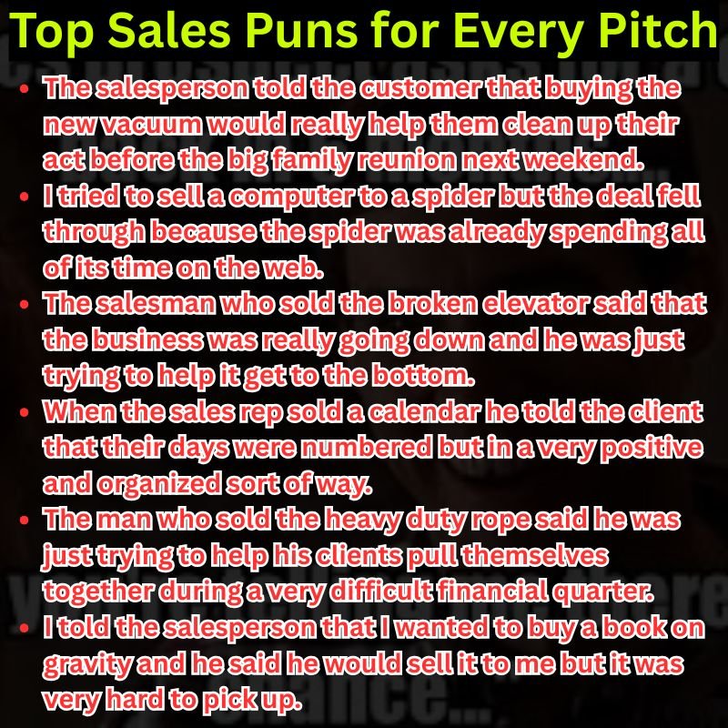 Top Sales Puns for Every Pitch